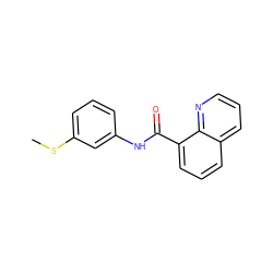 CSc1cccc(NC(=O)c2cccc3cccnc23)c1 ZINC000007990372