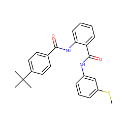 CSc1cccc(NC(=O)c2ccccc2NC(=O)c2ccc(C(C)(C)C)cc2)c1 ZINC000299819776