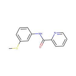 CSc1cccc(NC(=O)c2ccccn2)c1 ZINC000003325452