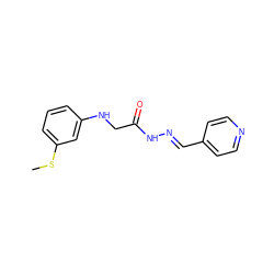 CSc1cccc(NCC(=O)N/N=C/c2ccncc2)c1 ZINC000201287737