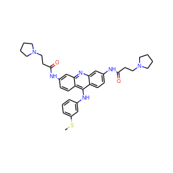 CSc1cccc(Nc2c3ccc(NC(=O)CCN4CCCC4)cc3nc3cc(NC(=O)CCN4CCCC4)ccc23)c1 ZINC000089723063