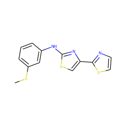 CSc1cccc(Nc2nc(-c3nccs3)cs2)c1 ZINC000473083279