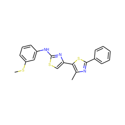 CSc1cccc(Nc2nc(-c3sc(-c4ccccc4)nc3C)cs2)c1 ZINC000473087980