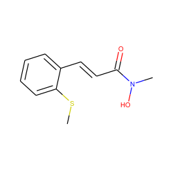 CSc1ccccc1/C=C/C(=O)N(C)O ZINC000005138537