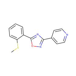 CSc1ccccc1-c1nc(-c2ccncc2)no1 ZINC000001400994