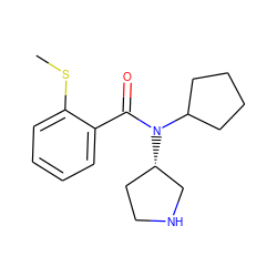 CSc1ccccc1C(=O)N(C1CCCC1)[C@H]1CCNC1 ZINC000035825070