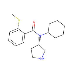 CSc1ccccc1C(=O)N(C1CCCCC1)[C@H]1CCNC1 ZINC000035875794