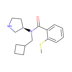 CSc1ccccc1C(=O)N(CC1CCC1)[C@@H]1CCNC1 ZINC000043068228