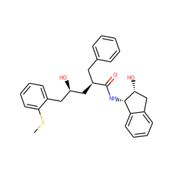 CSc1ccccc1C[C@@H](O)C[C@@H](Cc1ccccc1)C(=O)N[C@H]1c2ccccc2C[C@H]1O ZINC000029567228