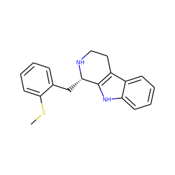 CSc1ccccc1C[C@@H]1NCCc2c1[nH]c1ccccc21 ZINC000028889426