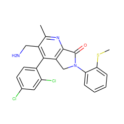 CSc1ccccc1N1Cc2c(nc(C)c(CN)c2-c2ccc(Cl)cc2Cl)C1=O ZINC000034804408