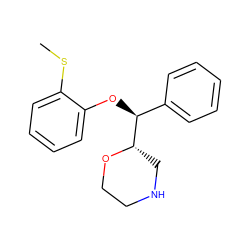 CSc1ccccc1O[C@@H](c1ccccc1)[C@@H]1CNCCO1 ZINC000029133569