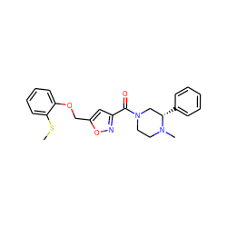 CSc1ccccc1OCc1cc(C(=O)N2CCN(C)[C@@H](c3ccccc3)C2)no1 ZINC000019636480