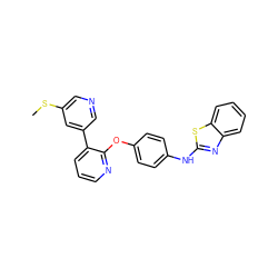 CSc1cncc(-c2cccnc2Oc2ccc(Nc3nc4ccccc4s3)cc2)c1 ZINC000143746683