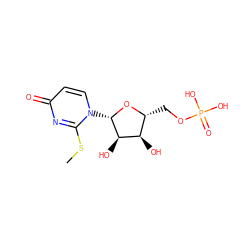 CSc1nc(=O)ccn1[C@@H]1O[C@H](COP(=O)(O)O)[C@@H](O)[C@H]1O ZINC000071329868