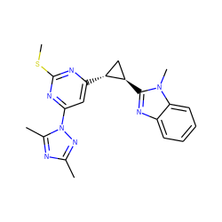 CSc1nc([C@@H]2C[C@H]2c2nc3ccccc3n2C)cc(-n2nc(C)nc2C)n1 ZINC000205287372