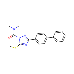 CSc1nc(-c2ccc(-c3ccccc3)cc2)nn1C(=O)N(C)C ZINC000013533088