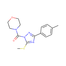 CSc1nc(-c2ccc(C)cc2)nn1C(=O)N1CCOCC1 ZINC000013533114