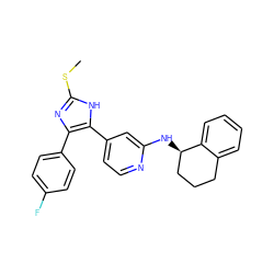 CSc1nc(-c2ccc(F)cc2)c(-c2ccnc(N[C@@H]3CCCc4ccccc43)c2)[nH]1 ZINC000040957073