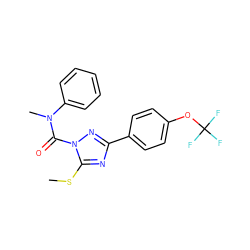 CSc1nc(-c2ccc(OC(F)(F)F)cc2)nn1C(=O)N(C)c1ccccc1 ZINC000003937619