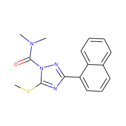 CSc1nc(-c2cccc3ccccc23)nn1C(=O)N(C)C ZINC000040972615