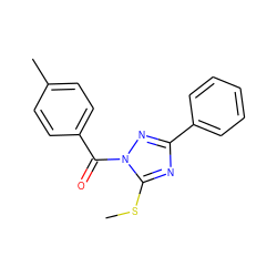 CSc1nc(-c2ccccc2)nn1C(=O)c1ccc(C)cc1 ZINC000000350071