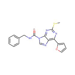 CSc1nc(-c2ccco2)c2ncn(C(=O)NCc3ccccc3)c2n1 ZINC000029047460