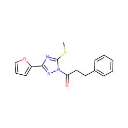 CSc1nc(-c2ccco2)nn1C(=O)CCc1ccccc1 ZINC000000619221