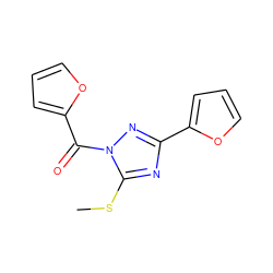 CSc1nc(-c2ccco2)nn1C(=O)c1ccco1 ZINC000000619461