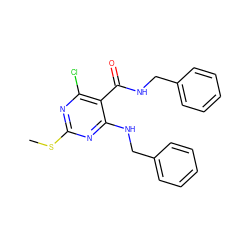 CSc1nc(Cl)c(C(=O)NCc2ccccc2)c(NCc2ccccc2)n1 ZINC000034838487