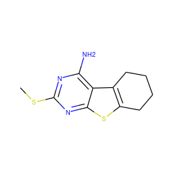 CSc1nc(N)c2c3c(sc2n1)CCCC3 ZINC000002956380