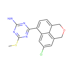 CSc1nc(N)nc(-c2ccc3c4c(cc(Cl)cc24)COC3)n1 ZINC000073224288