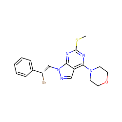 CSc1nc(N2CCOCC2)c2cnn(C[C@H](Br)c3ccccc3)c2n1 ZINC000040913797