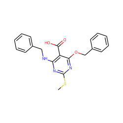 CSc1nc(NCc2ccccc2)c(C(=O)O)c(OCc2ccccc2)n1 ZINC000053314095