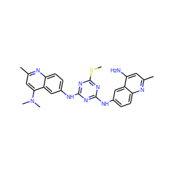 CSc1nc(Nc2ccc3nc(C)cc(N)c3c2)nc(Nc2ccc3nc(C)cc(N(C)C)c3c2)n1 ZINC000103186549