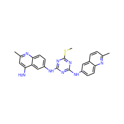 CSc1nc(Nc2ccc3nc(C)ccc3c2)nc(Nc2ccc3nc(C)cc(N)c3c2)n1 ZINC000098084094