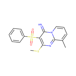 CSc1nc2c(C)cccn2c(=N)c1S(=O)(=O)c1ccccc1 ZINC000034094536