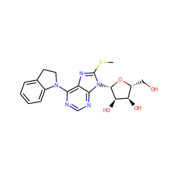 CSc1nc2c(N3CCc4ccccc43)ncnc2n1[C@@H]1O[C@H](CO)[C@@H](O)[C@H]1O ZINC000013643684