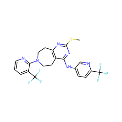 CSc1nc2c(c(Nc3ccc(C(F)(F)F)nc3)n1)CCN(c1ncccc1C(F)(F)F)CC2 ZINC000168943903