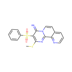 CSc1nc2c3ncccc3ccn2c(=N)c1S(=O)(=O)c1ccccc1 ZINC000103270620