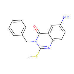 CSc1nc2ccc(N)cc2c(=O)n1Cc1ccccc1 ZINC000049111297