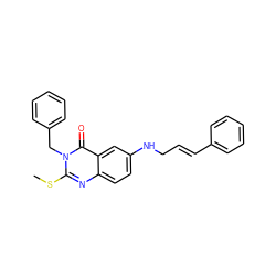 CSc1nc2ccc(NC/C=C/c3ccccc3)cc2c(=O)n1Cc1ccccc1 ZINC000049125937