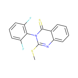 CSc1nc2ccccc2c(=S)n1-c1c(F)cccc1F ZINC000103287322