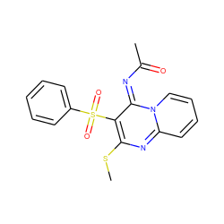 CSc1nc2ccccn2/c(=N\C(C)=O)c1S(=O)(=O)c1ccccc1 ZINC000103268184