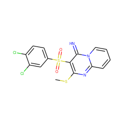 CSc1nc2ccccn2c(=N)c1S(=O)(=O)c1ccc(Cl)c(Cl)c1 ZINC000036400932