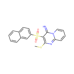 CSc1nc2ccccn2c(=N)c1S(=O)(=O)c1ccc2ccccc2c1 ZINC000013528561