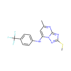 CSc1nc2nc(C)cc(Nc3ccc(C(F)(F)F)cc3)n2n1 ZINC000073311317