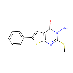 CSc1nc2sc(-c3ccccc3)cc2c(=O)n1N ZINC000000383376