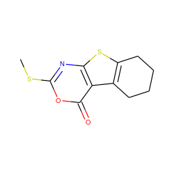 CSc1nc2sc3c(c2c(=O)o1)CCCC3 ZINC000013779497