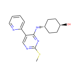 CSc1ncc(-c2ccccn2)c(N[C@H]2CC[C@H](O)CC2)n1 ZINC000261129299